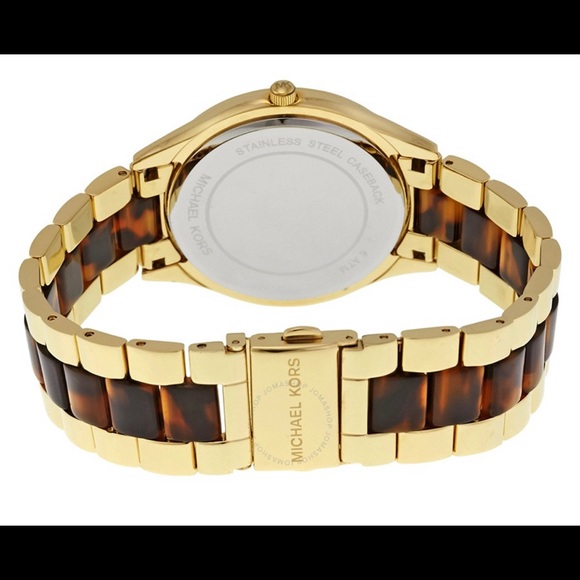 Michael Kors Slim Runway Tortoise Watch